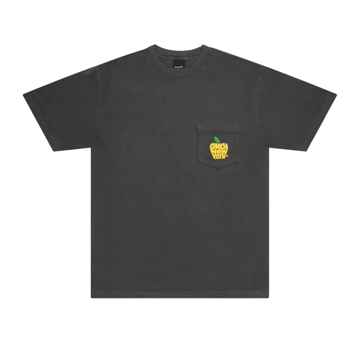 ALL BOROUGH APPLE POCKET T-SHIRT - VINTAGE BLACK - Image 2
