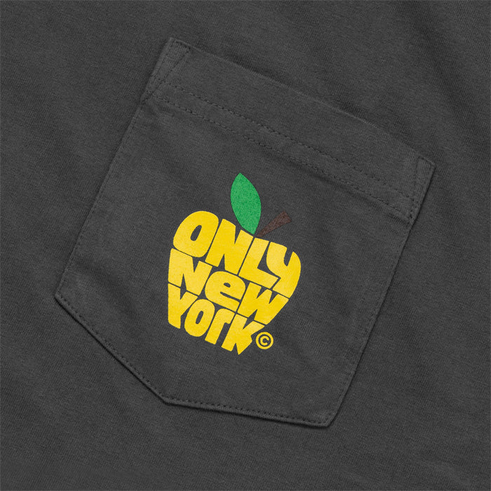 ALL BOROUGH APPLE POCKET T-SHIRT - VINTAGE BLACK - Image 3