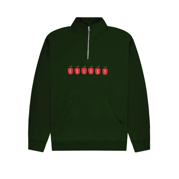 APPLE ROW QUARTERZIP - DARK GREEN