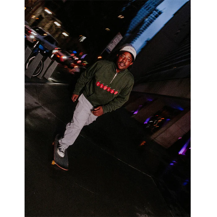 APPLE ROW QUARTERZIP - DARK GREEN - Image 4