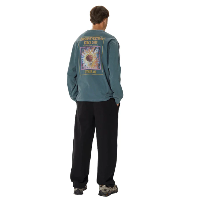 Basketball Hoop L/S Tee Navy - Image 5