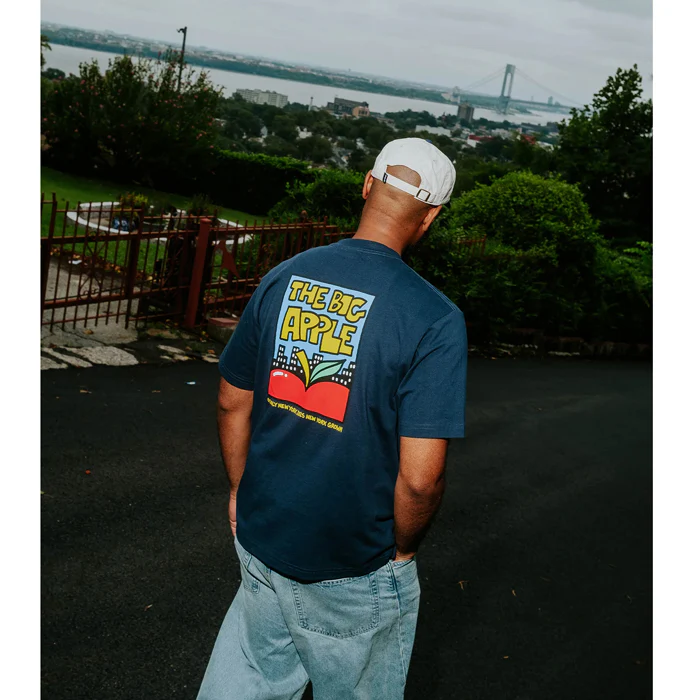 BIG APPLE SKYLINE T-SHIRT - NAVY - Image 5