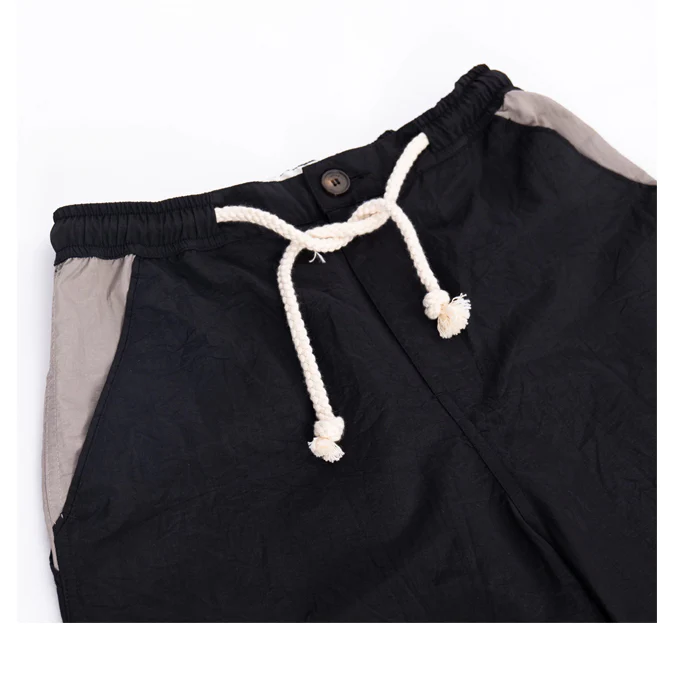 Black Grey Ecoarch-Nylon Easy Pants - Image 3