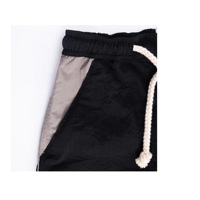 Black Grey Ecoarch-Nylon Easy Pants - Image 4