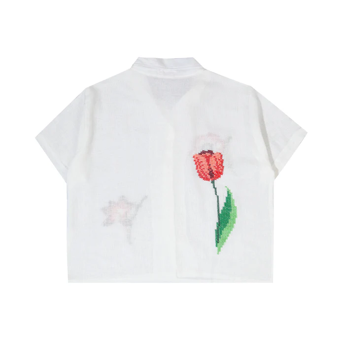 Bloom Cross-stitches Shirt - Image 4
