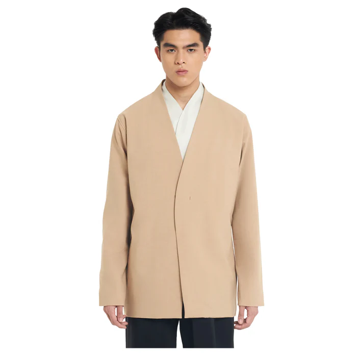 BROWN COLLARLESS OUTER