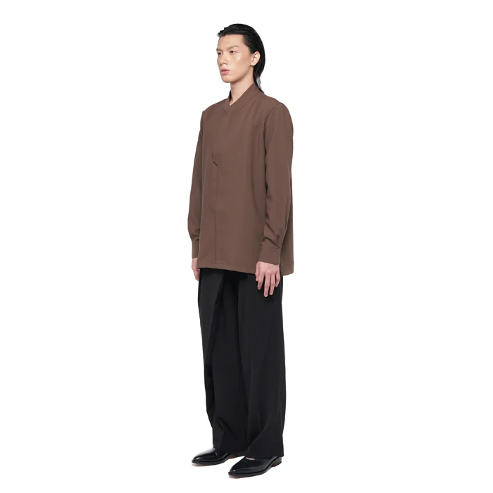 DARK ETOUPE COLLARLESS PART 6 LONGSLEEVES JS - Image 3