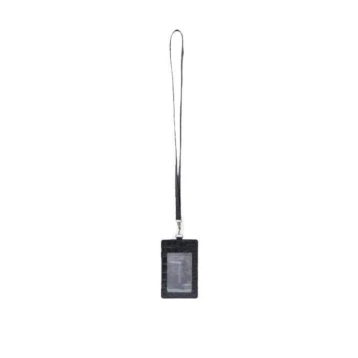 Dente Lanyard Card Holder Croc Black - Image 3