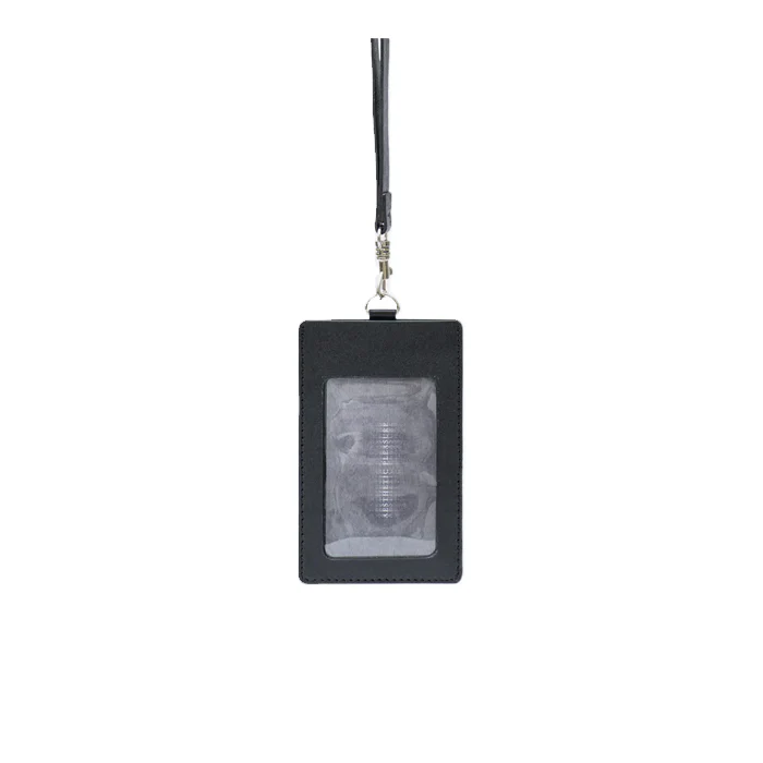 DENTE LANYARD CARD HOLDER NAPPA BLACK