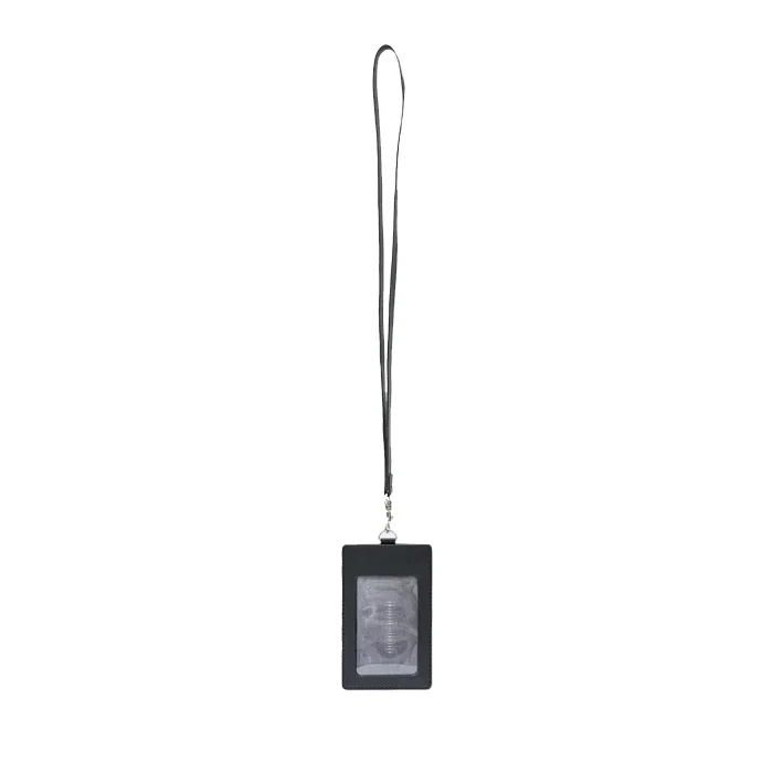 DENTE LANYARD CARD HOLDER NAPPA BLACK - Image 3