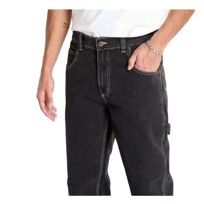 DICKIES - Denim Garyville Pants (BLACK WASH FADED) - Image 7