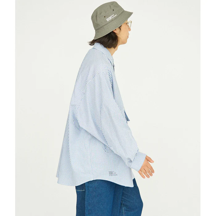 Dry Oxford Corporate L/S Blue Stripe - Image 3