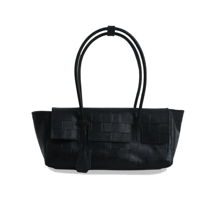 ESSENS BAGUETTE BAG  CHECK BLACK