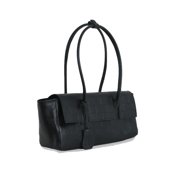 ESSENS BAGUETTE BAG  CHECK BLACK - Image 3
