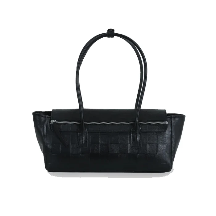 ESSENS BAGUETTE BAG  CHECK BLACK - Image 5