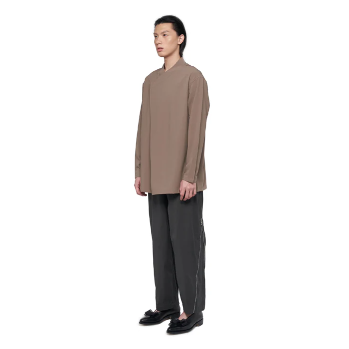 ETOUPE COLLARLESS WITH PLEATS OPENNING LONGSLEEVES JR - Image 3