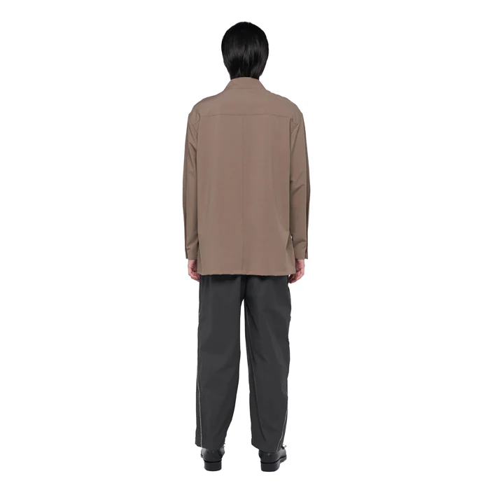 ETOUPE COLLARLESS WITH PLEATS OPENNING LONGSLEEVES JR - Image 4