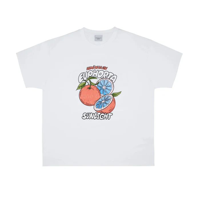 EUPHORIA SUNLIGHT FRUIT SHORT SLEEVE T-SHIRT WHITE