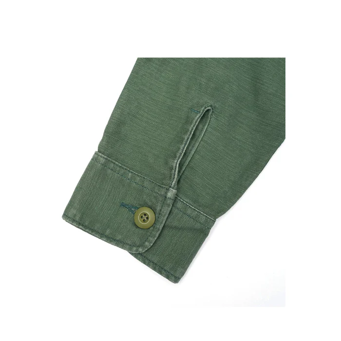 FATTY FATIGUE SHIRT REVERSE SATIN WASHED OLIVE - Image 3