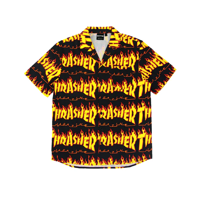 FLAME BUTTON UP SHIRT