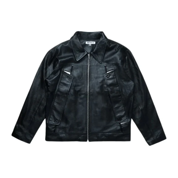 FLAP LEATHER CHORE JACKET - Image 2