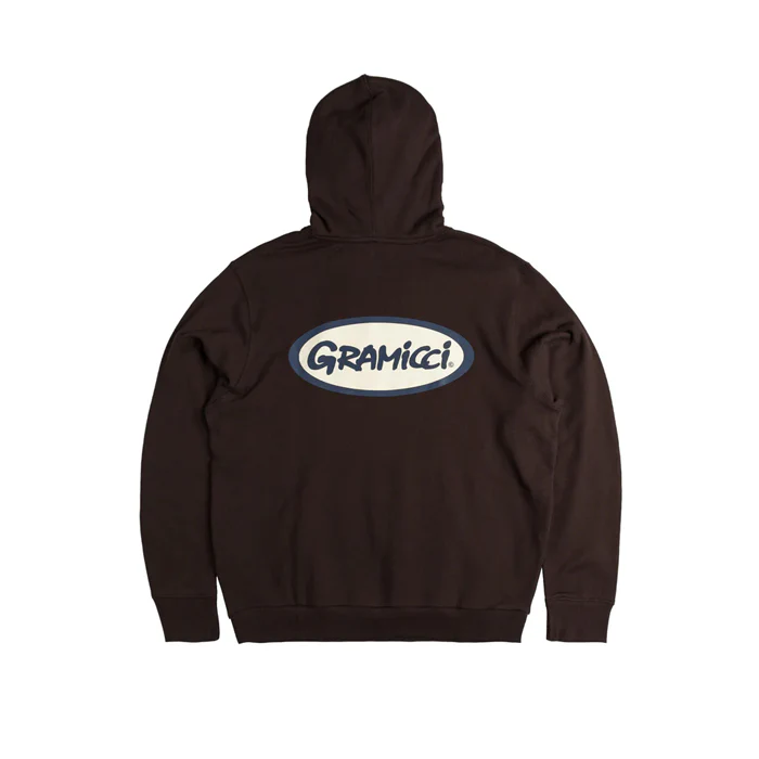 Gramicci Oval Hooded Sweatshirt Brown
