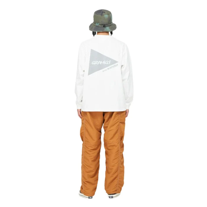 Gramicci X And Wander Backprint L/S Tee- Orange - Image 4