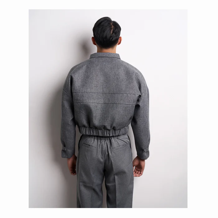 GREY SILUET SEMI CROP JACKET - Image 4