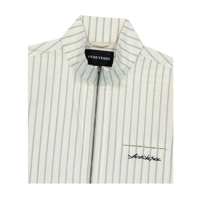 Hi Neck Two Way Zip Up Shirt - Image 3