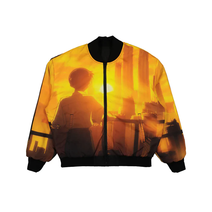 EVANGELION X PLEASURE HUMANOID REVERSIBLE BOMBER - BLACK - Image 4