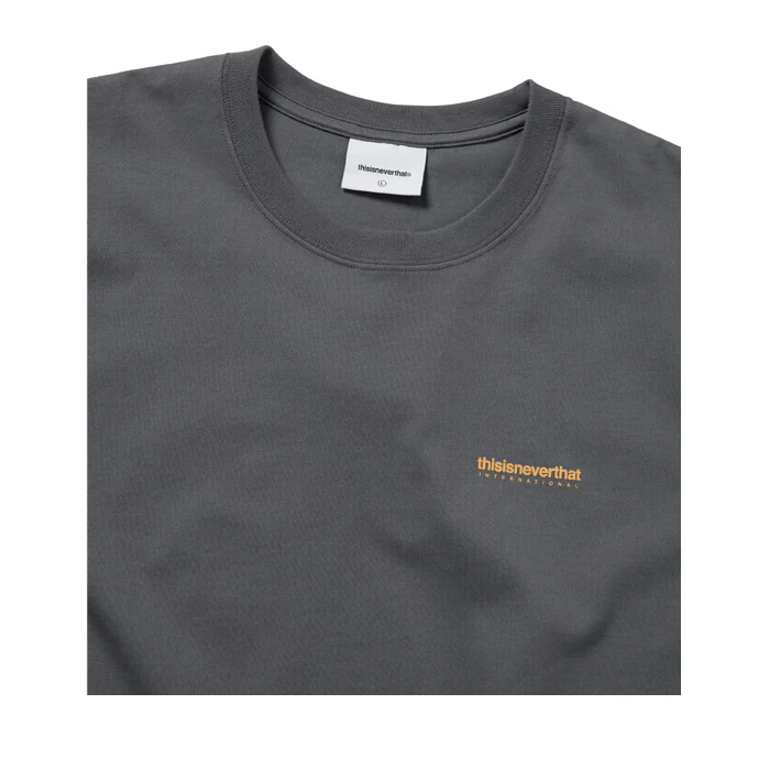 INTL. Logo Tee Dark Grey - Image 3