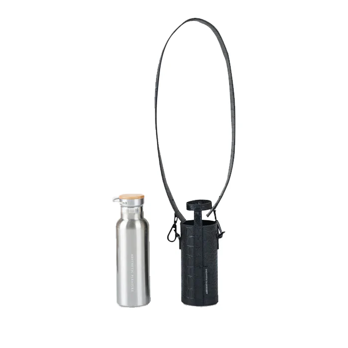 Ions Bottle Bag Croc Black - Silver Bottle - Image 2