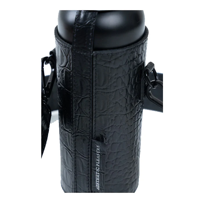 Ions Bottle Bag Croc Black - Silver Bottle - Image 3