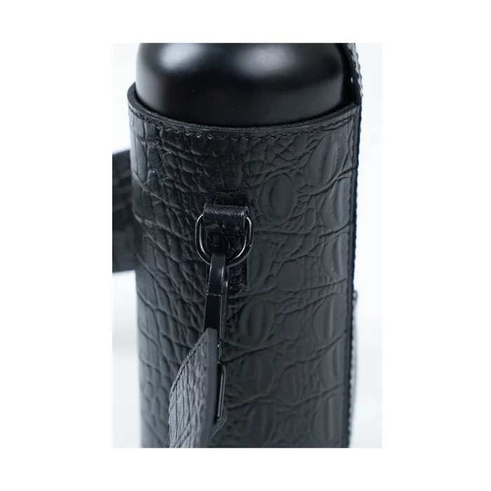 Ions Bottle Bag Croc Black - Silver Bottle - Image 4