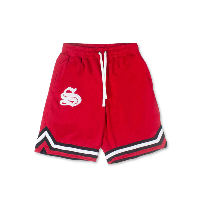 Logo Mesh Shorts Red