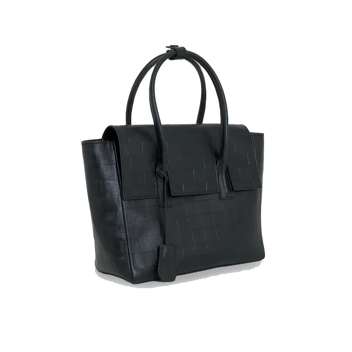 MEDIUM ESSENS BAG CHECK BLACK - Image 3