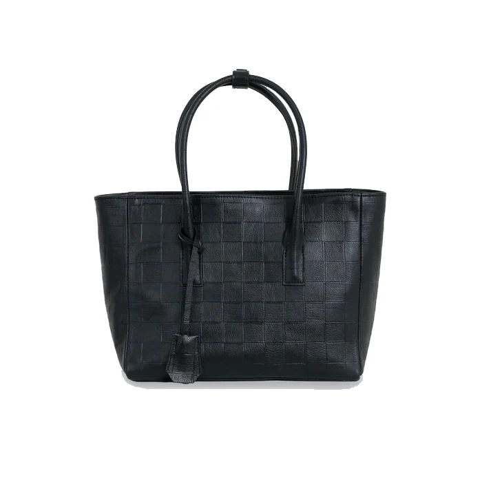 MEDIUM ESSENS BAG CHECK BLACK - Image 5