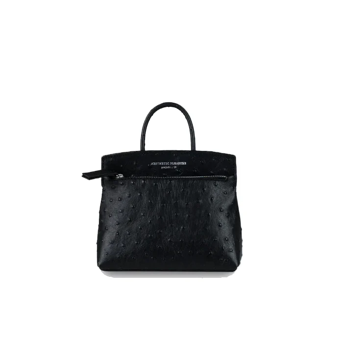 MINI ACE BAG OSTRICH BLACK
