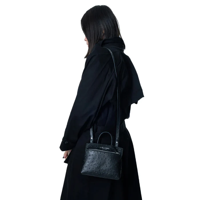 MINI ACE BAG OSTRICH BLACK - Image 2