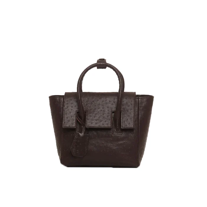 MINI ESSENS BAG OSTRICH BROWN