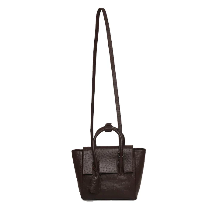 MINI ESSENS BAG OSTRICH BROWN - Image 2