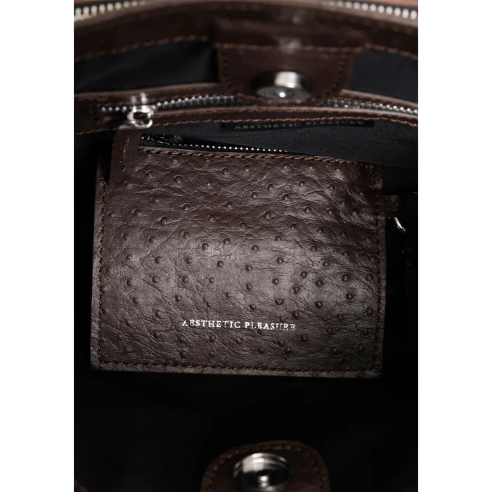 MINI ESSENS BAG OSTRICH BROWN - Image 5