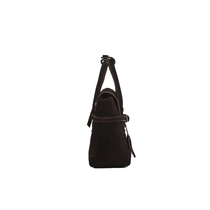 MINI OBI BAG SUEDE DARK BROWN - Image 6