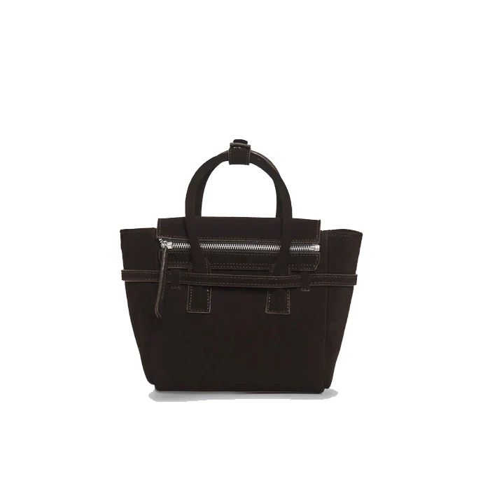 MINI OBI BAG SUEDE DARK BROWN - Image 7