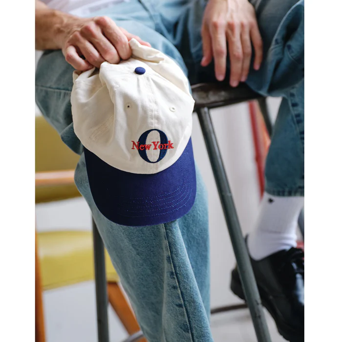 MONOGRAM BALL CAP - NATURAL/NAVY - Image 6
