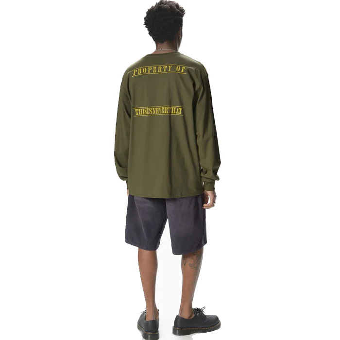 Monogram L/S Tee Olive - Image 5