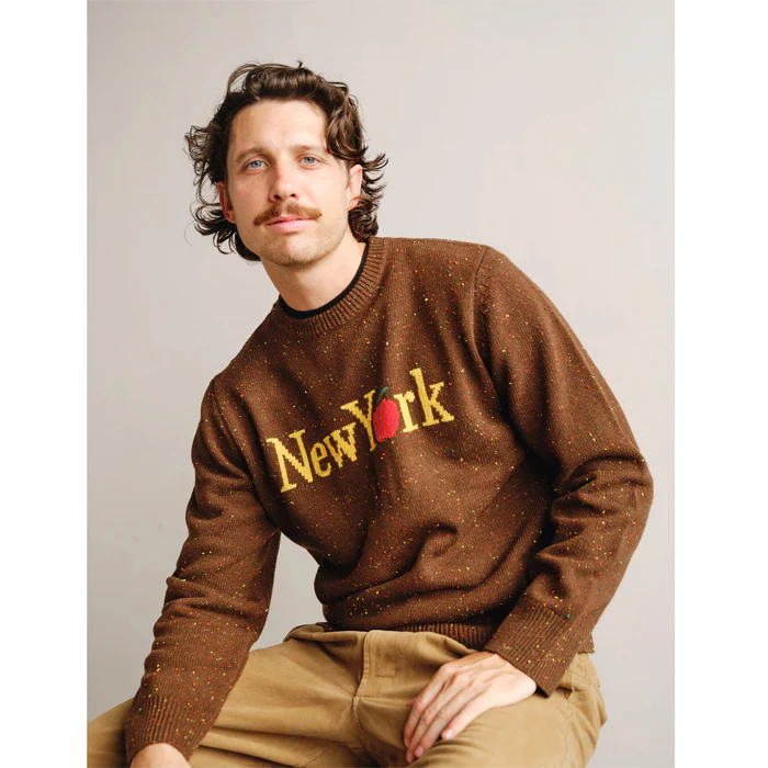 NEW YORK APPLE SWEATER - CHOCOLATE - Image 3