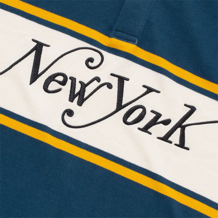 NEW YORK RUGBY STRIPE SHIRT - NAVY/NATURAL - Image 4