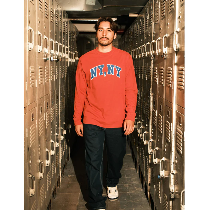NY LONG SLEEVE T-SHIRT - RUST ORANGE - Image 3