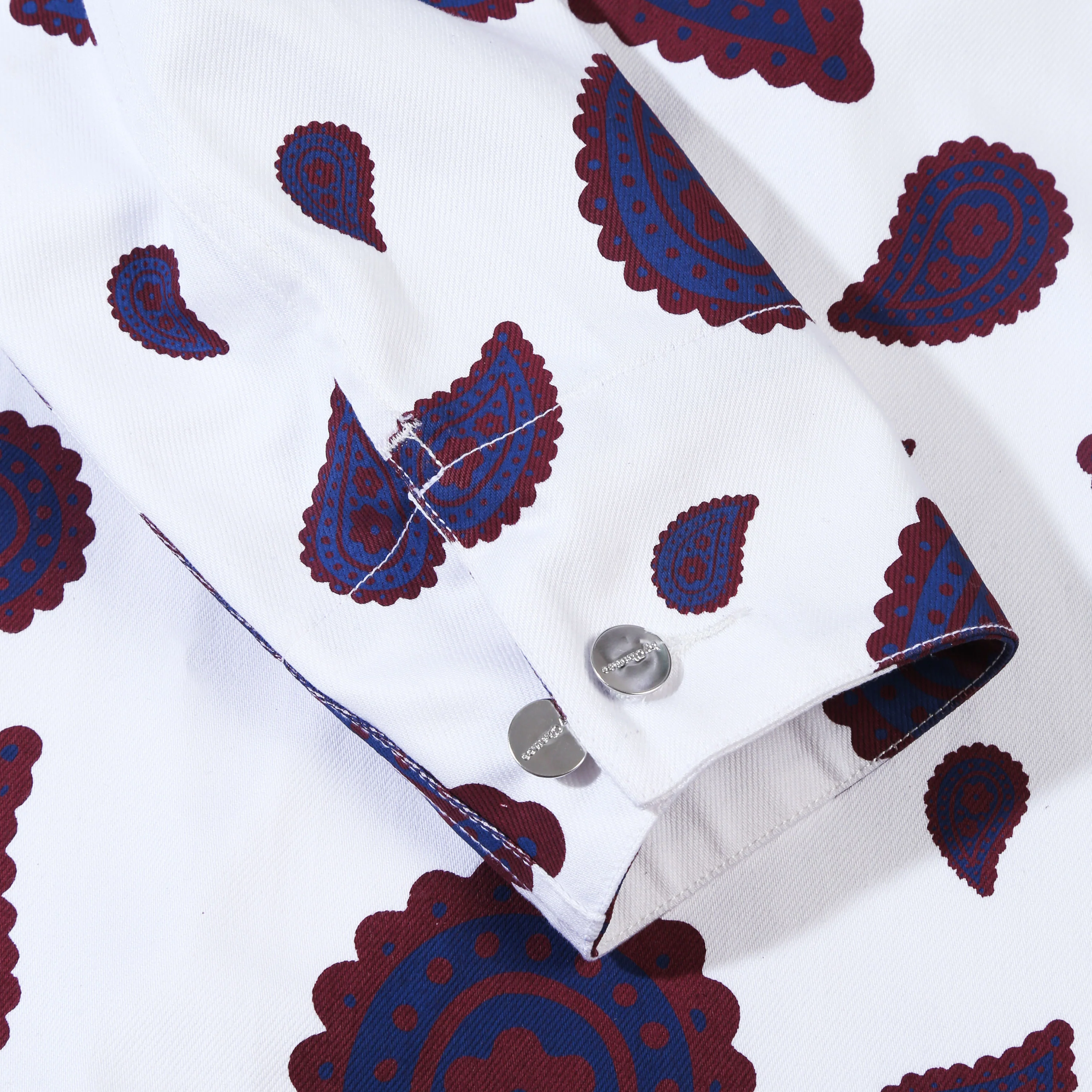Paisley Allover Overshirt WHITE - Image 2